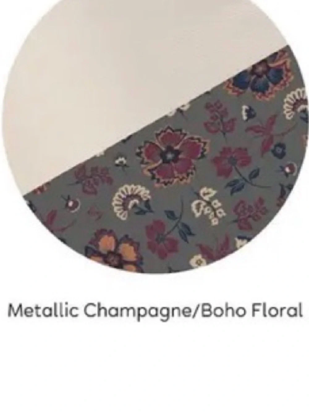 LUG $110 • holiday 2023 • metallic champagne / boho floral Rally Tote Bag • NEW